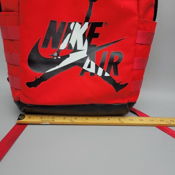 Nike Air Jordan Jumpman Logo Classic Backpack 9A0257-R78 Red Black White - Picture 16 of 16